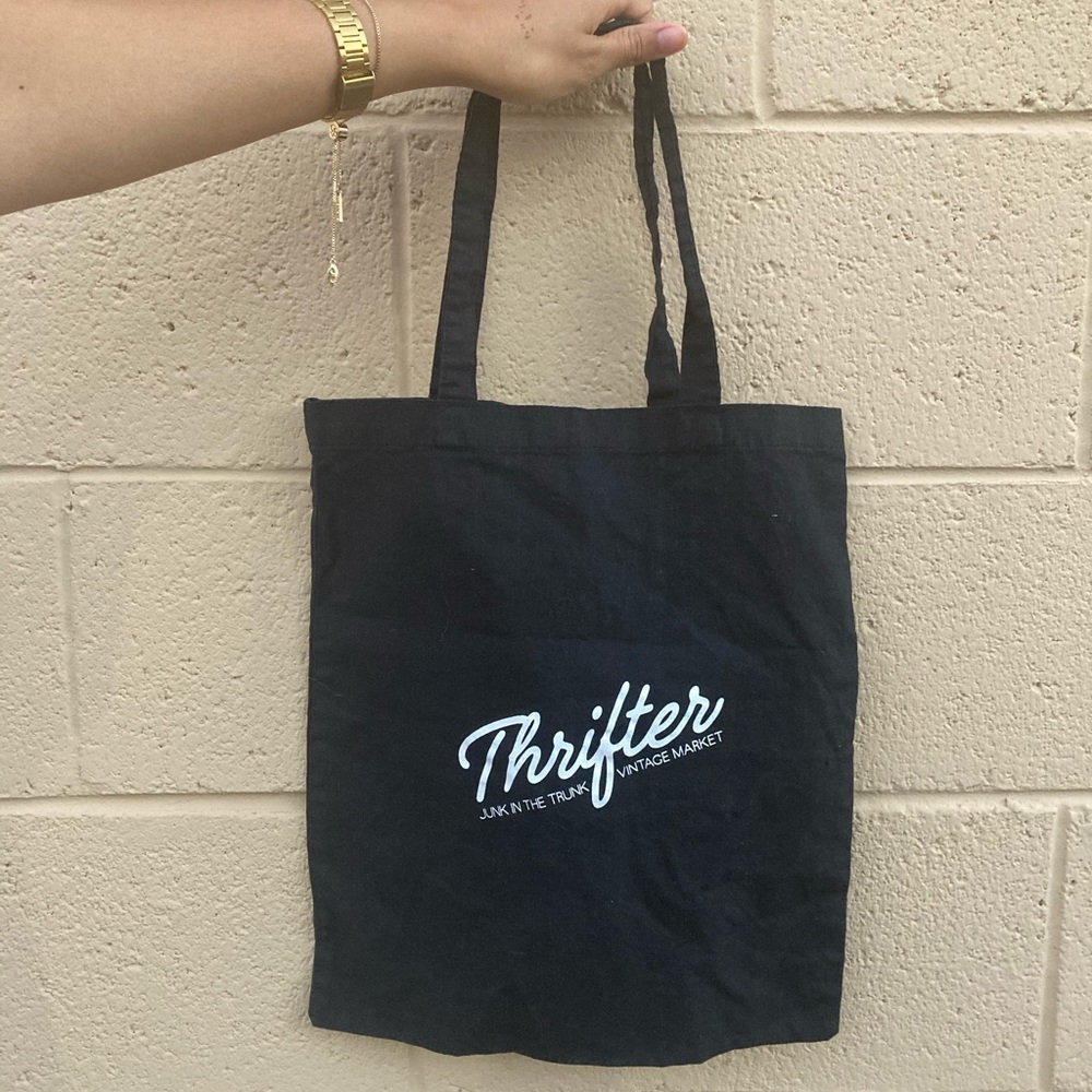 Thrifter Black Tote Bag